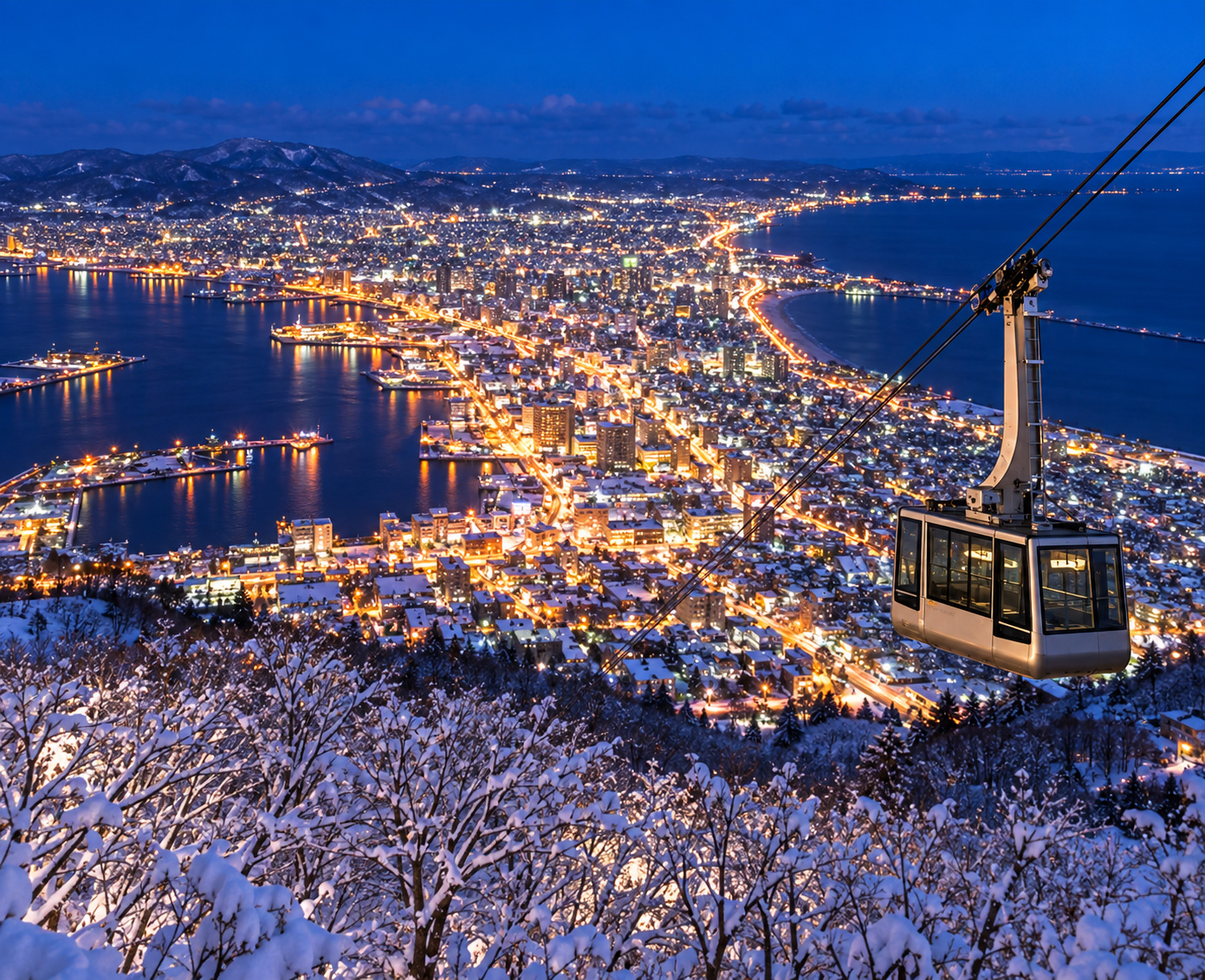 【泰越捷】北海道洞爺函館百萬夜景+玩雪冰釣體驗+三大蟹螃蟹海鮮6日